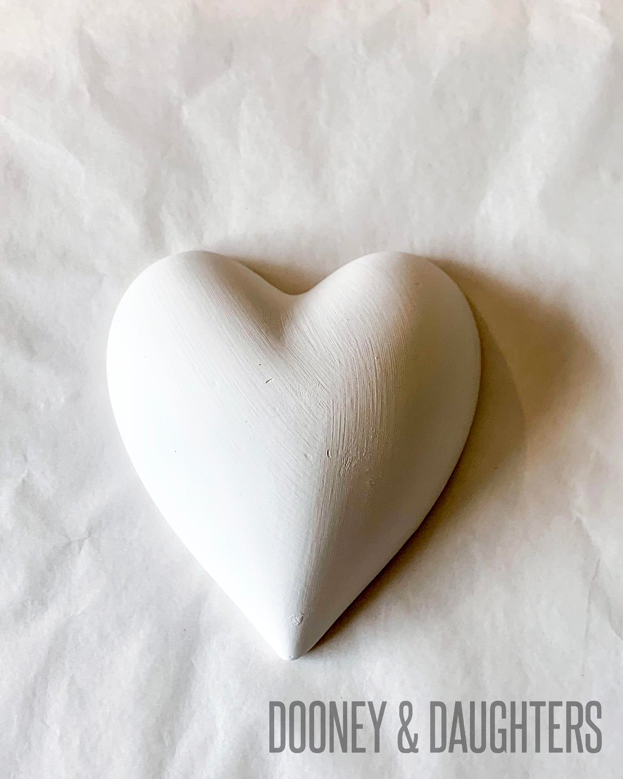 Mini Undecorated Ceramic Heart