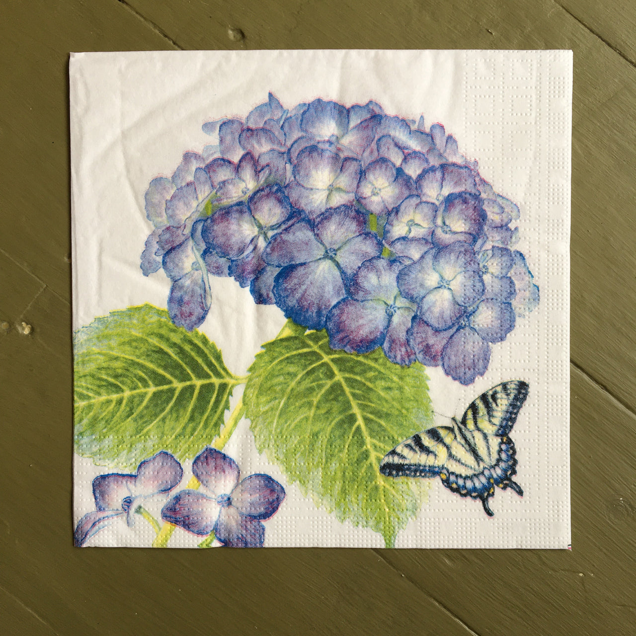 Napkin - Hydrangea & Butterfly