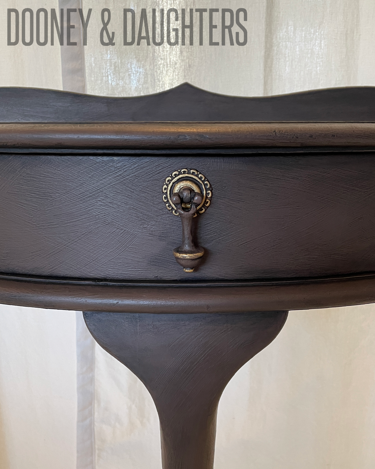 Old Espresso Hall Table
