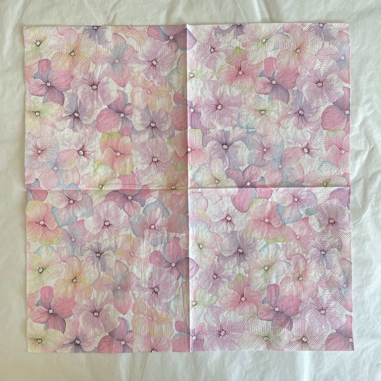 Napkin - Pink Hydrangea Pattern