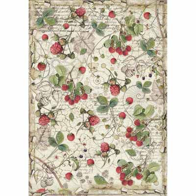 A4 Rice Paper - Raspberry