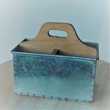 Rectangular Metal & Wood Caddy