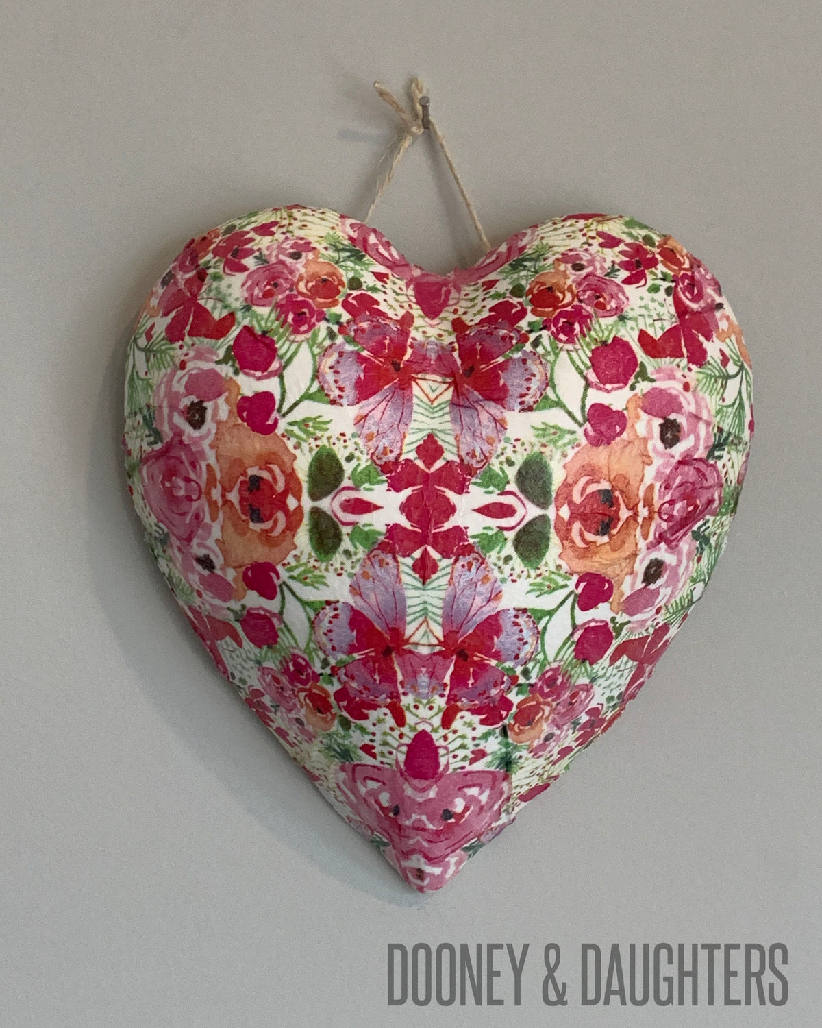 Rose Floral Large Heart