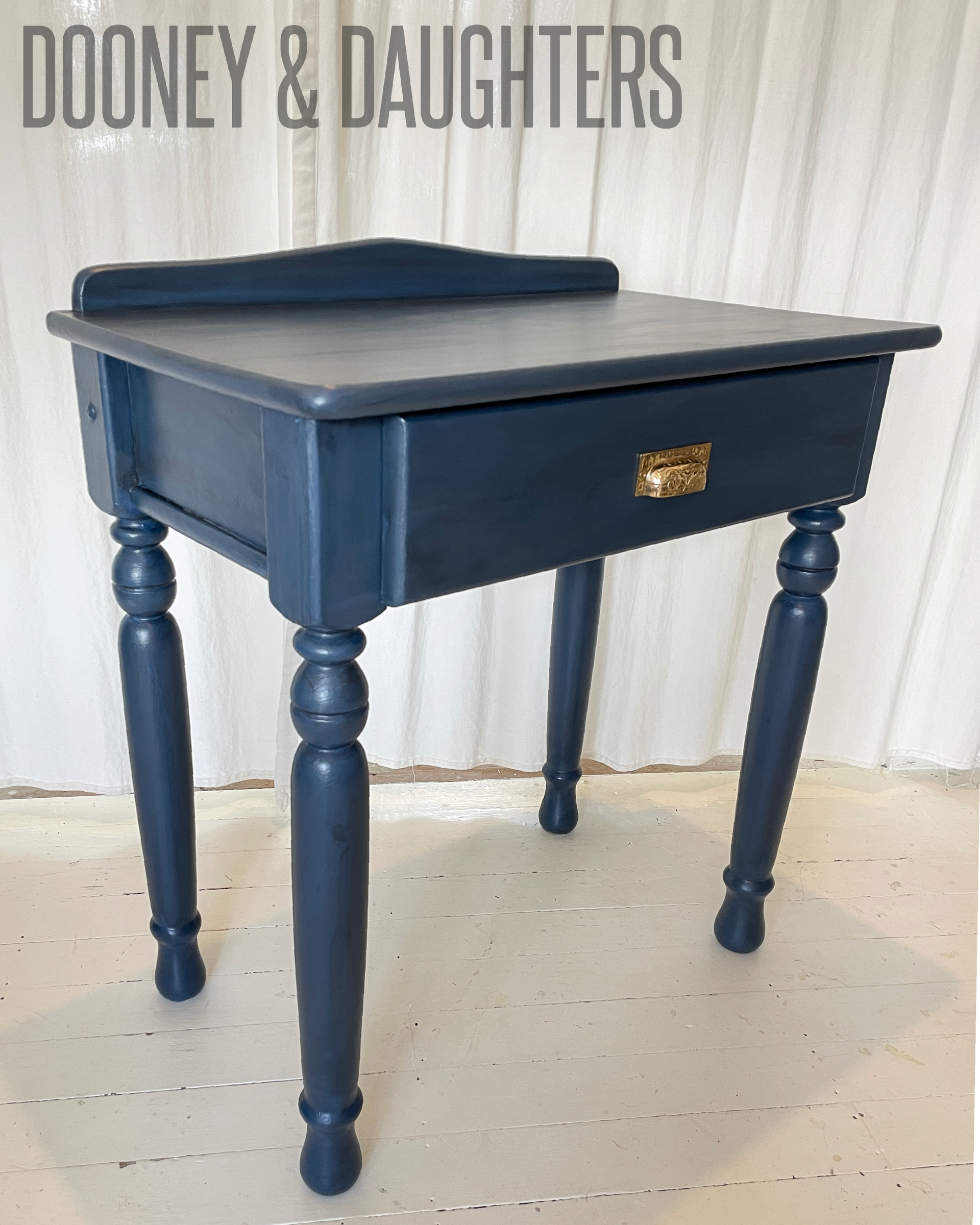 Royal Navy with Black Wash Hall Table