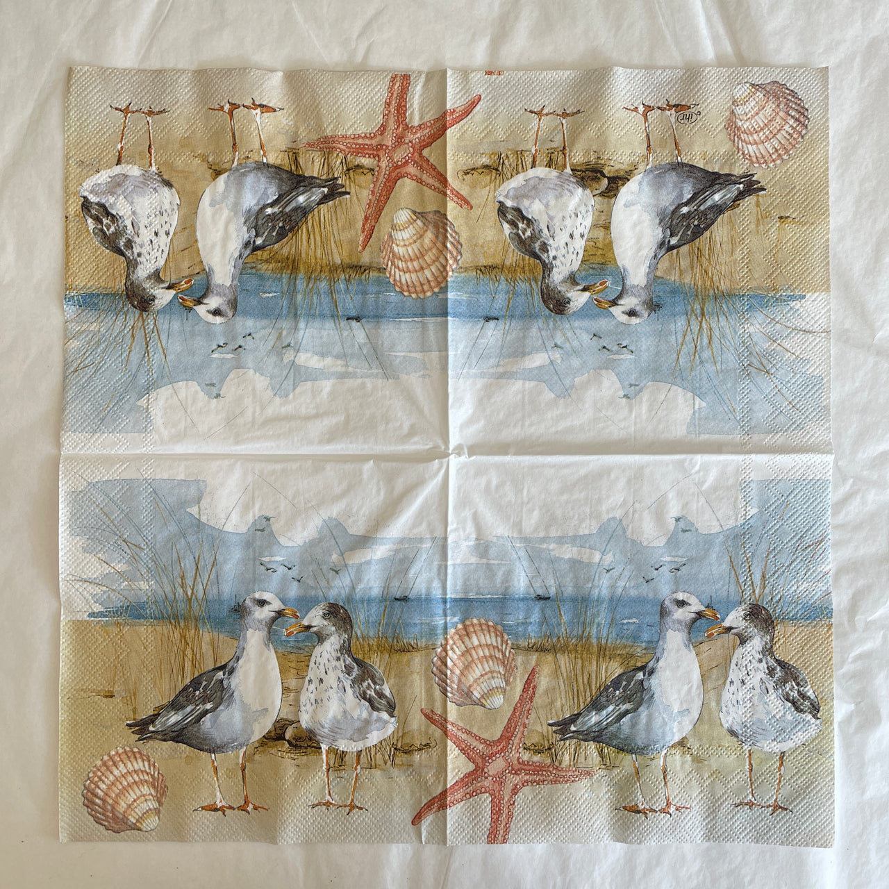 Napkin - Seagulls At The Beach