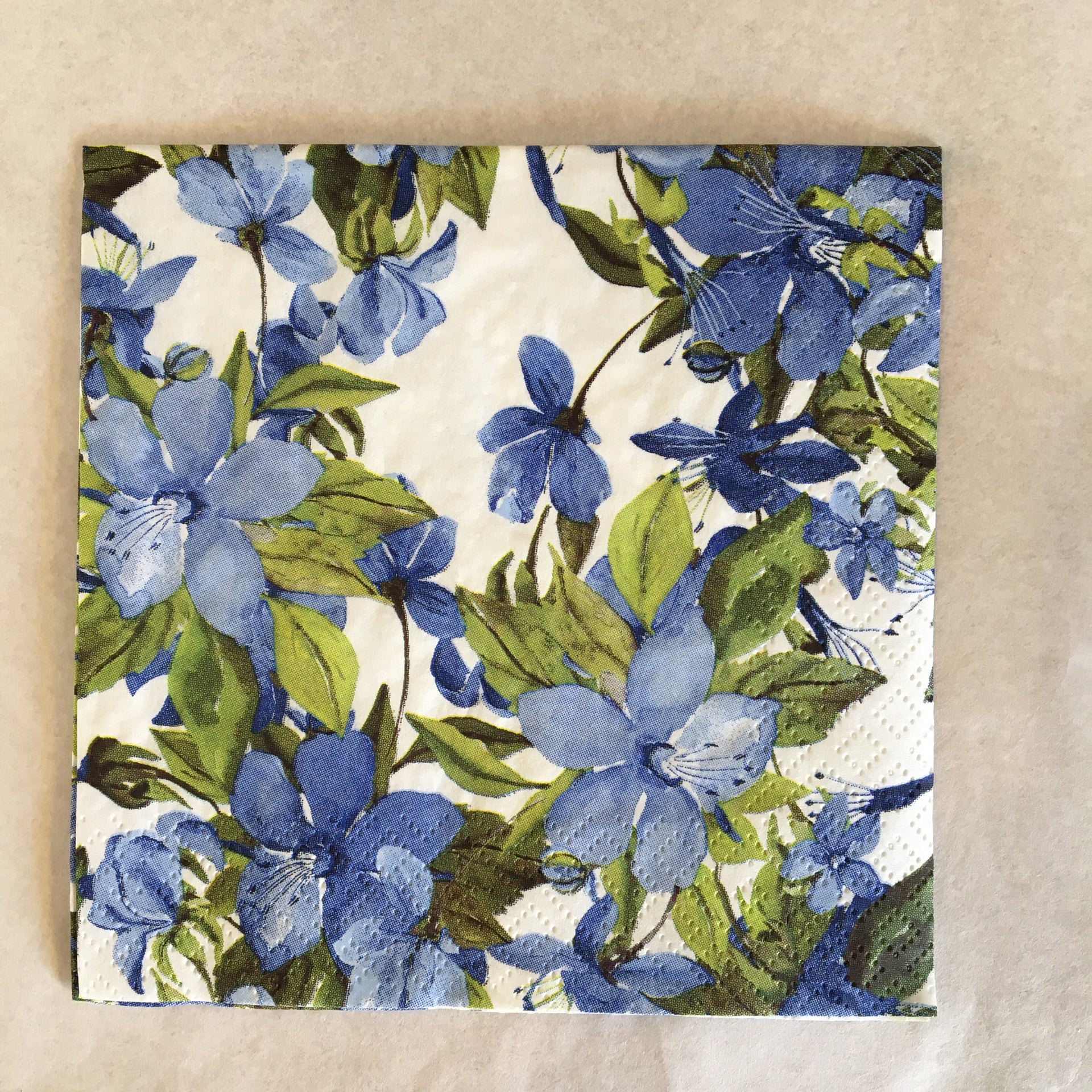 Napkin - Flowering Clematis Blue