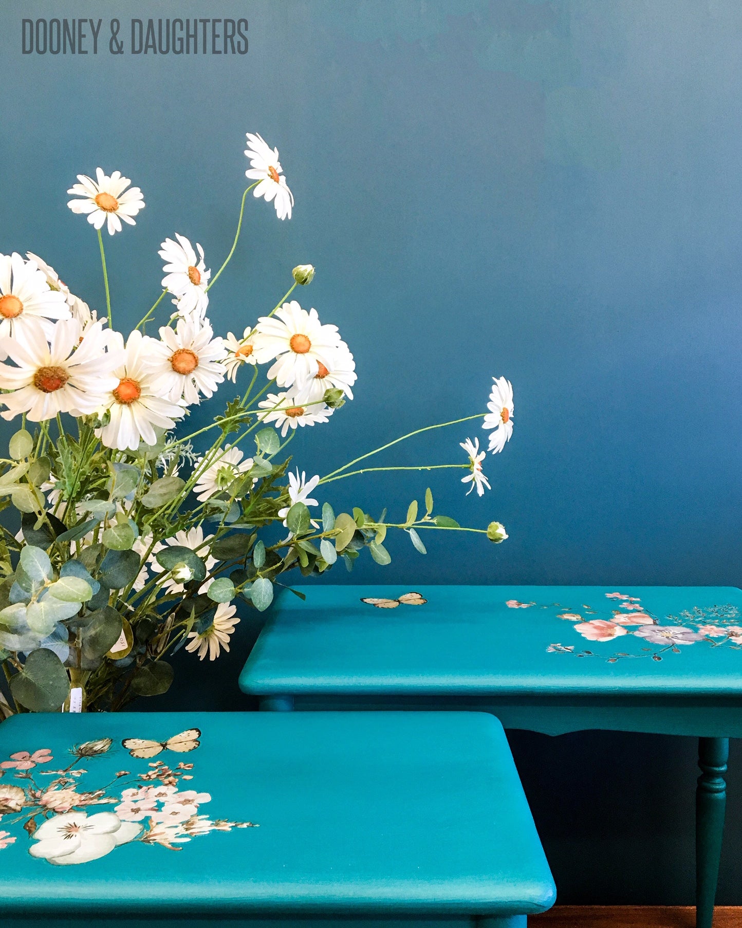 Teal Stacking Tables