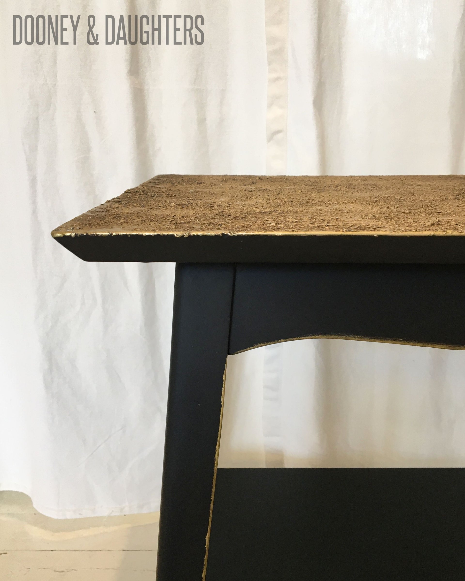 Textured Gold Side Table