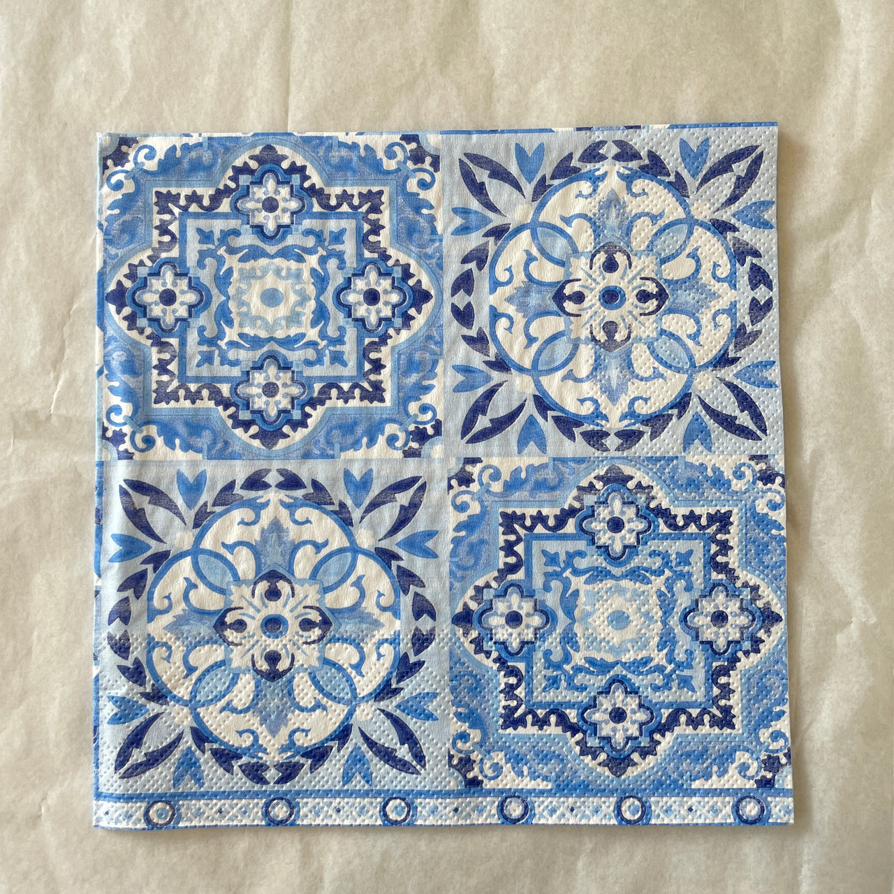 Napkin - Tiles Blue