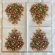 Napkin - Traditional Gold & Red Christmas Tree