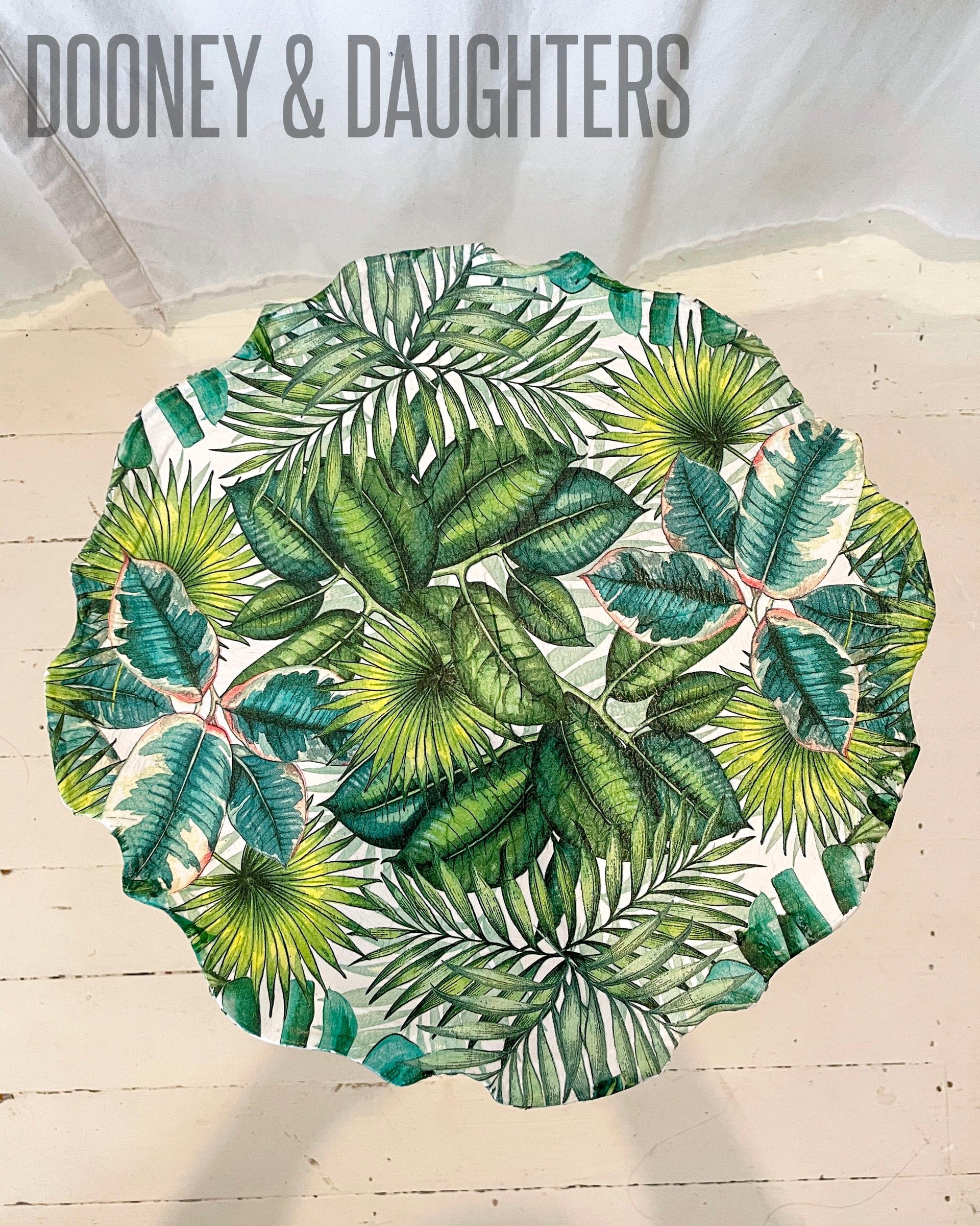 Tropical Decoupaged Wine Table