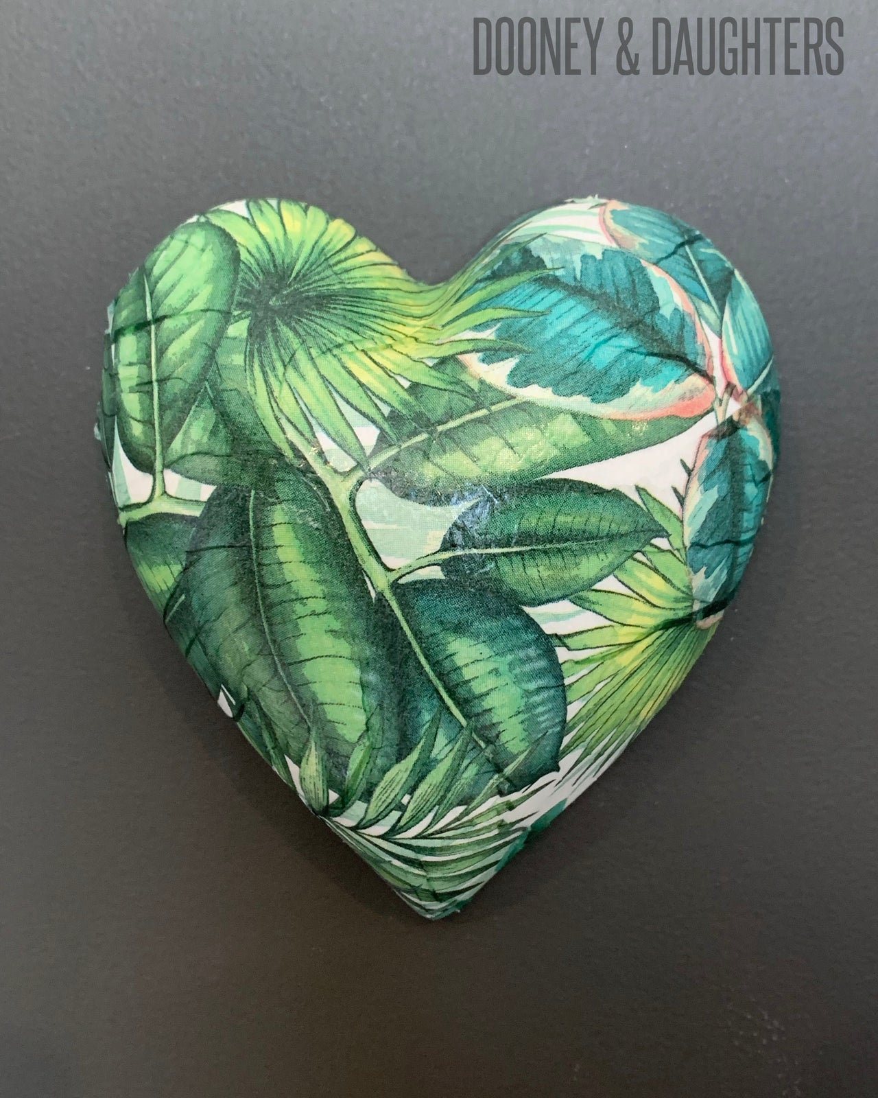 Tropical Leaves White Heart