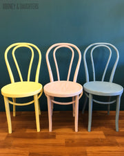 Upcycled Pastel Bentwood Chairs