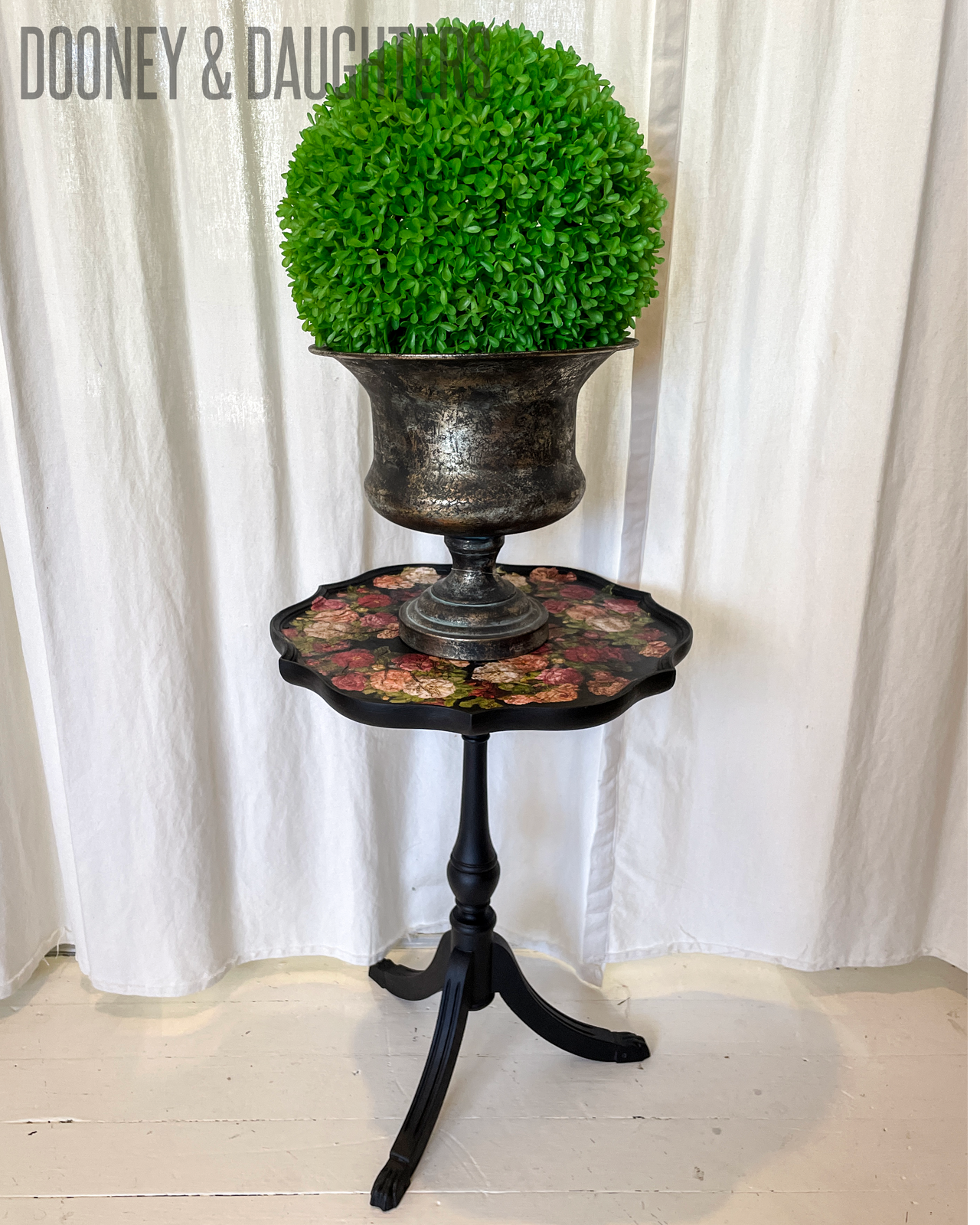 Victorian Decoupaged Wine Table