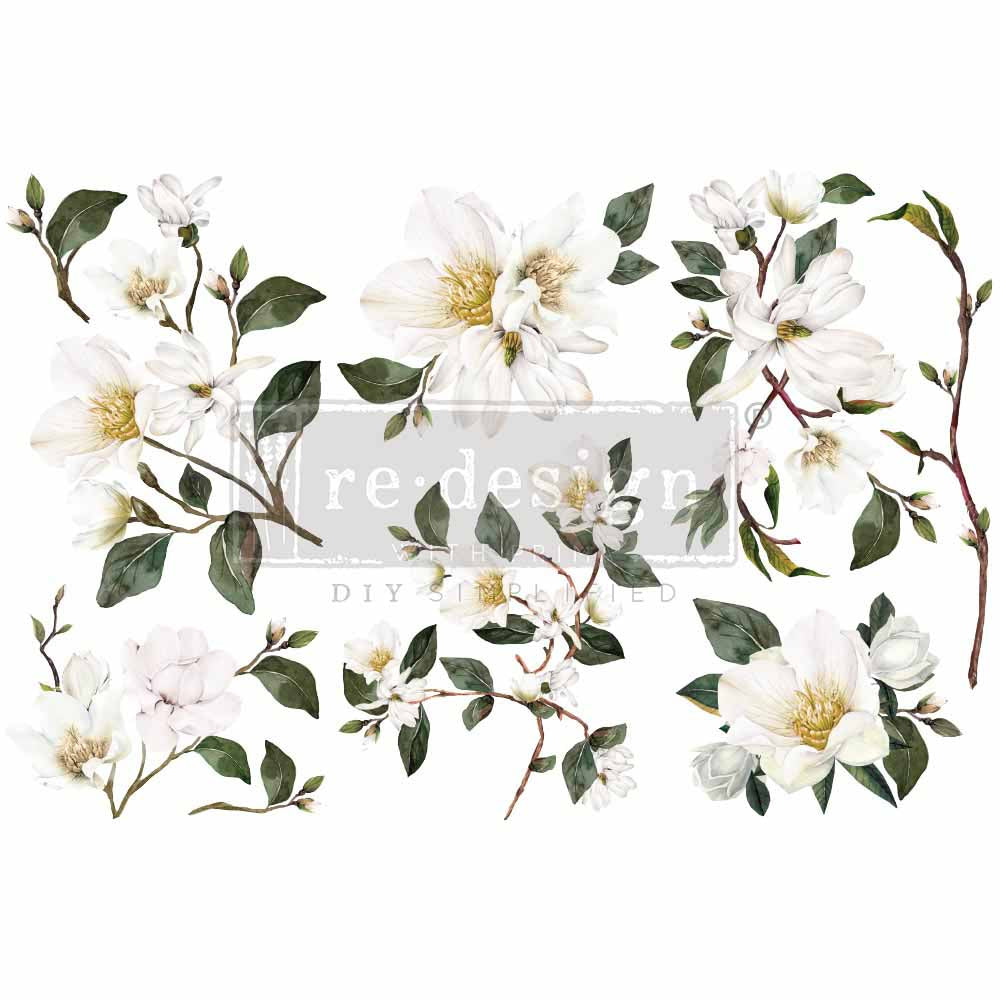 White Magnolia Small Transfer