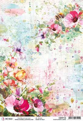 A4 Rice Paper Wildflowers & Bees