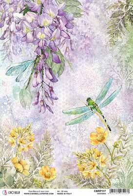 A4 Rice Paper Wisteria