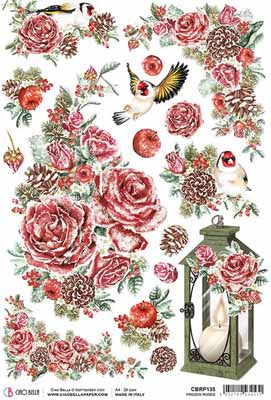 Frozen Roses Rice Paper